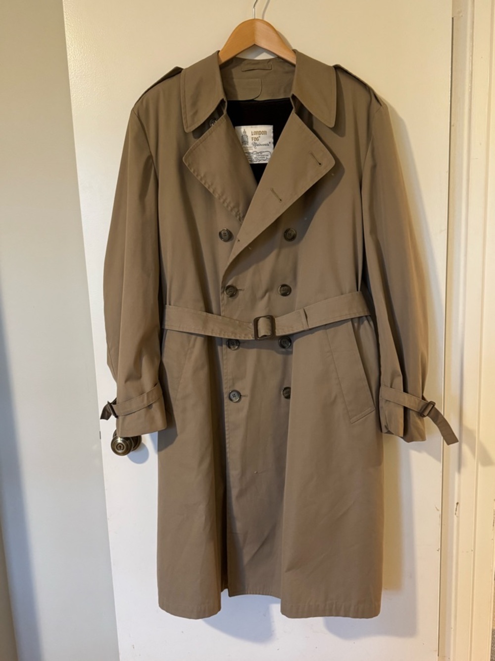 London Fog Khaki Trench with Fleece Lining